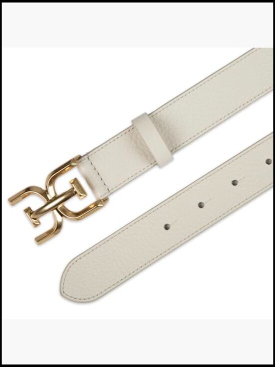 Women\'s Fashion Double-E Plaque Logo Buckle Slim Textured Belt for Jeans, main image 5